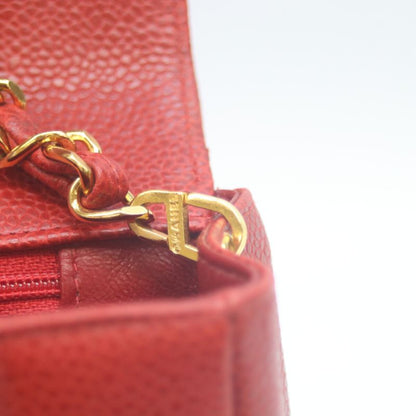 Chanel 2nd Unit Caviar Skin Red Diana 25 Chain Shoulder Bag Shoulder Bag Red