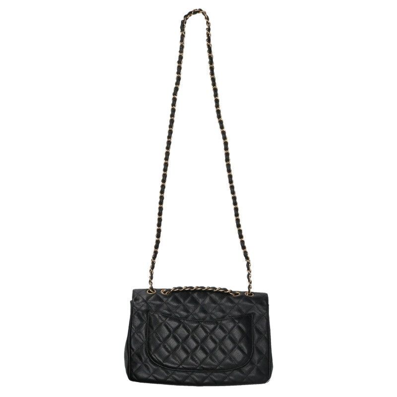 Chanel Deca Matelasse 30 Caviar Skin Single Flap Chain Shoulder Bag Women 30