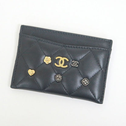 Chanel Card Case Quilted Black Lambskin