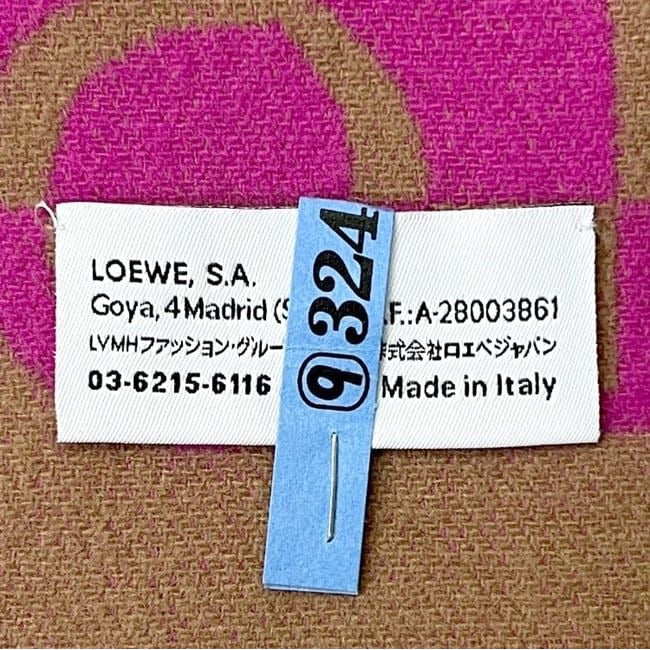 Loewe Muffler Beige Pink Cleaned Wool 90% Scarf — view 5