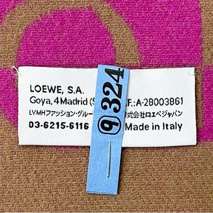 Loewe Muffler Beige Pink Cleaned Wool 90% Scarf — view 5