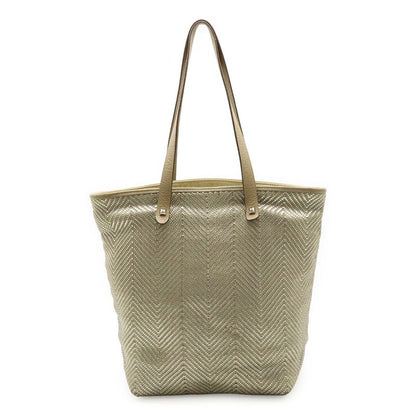 Hermes Hippo Chennai MM Tote Bag Shoulder Bag Braided Leather Beige Silver