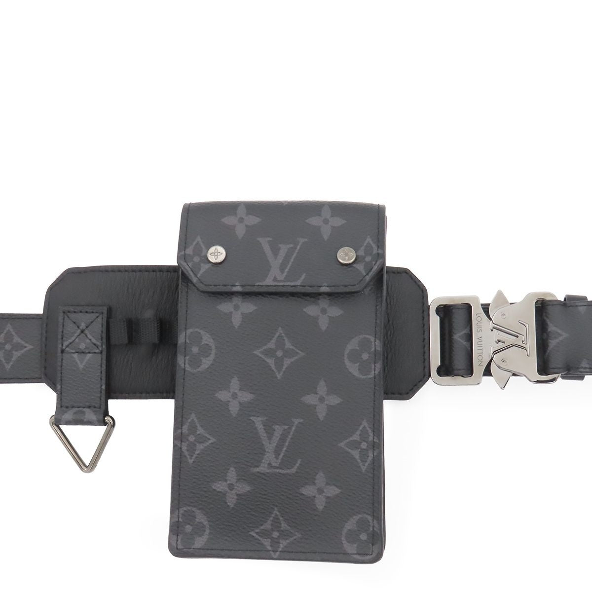 Louis Vuitton Ceinture Utility Black Gray Monogram Eclipse Belt Bag 90/36