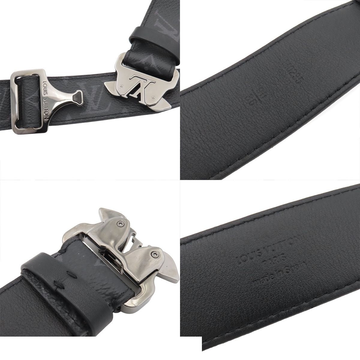 Louis Vuitton Ceinture Utility Black Gray Monogram Eclipse Belt Bag 90/36 — view 8