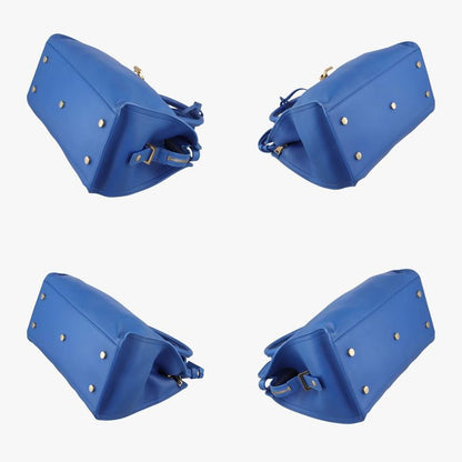 Yves Saint Laurentyves Saint Laurent Baby Cabas Su Blue Leather 394461 Gnr394461