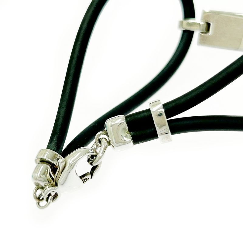 Tiffany & Co Silver Rubber Atlas Bracelet 13.2g 925 Engraved 477647 Bracelet