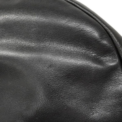 Chanel Shoulder Bag Leather Black Gold Hardware Women