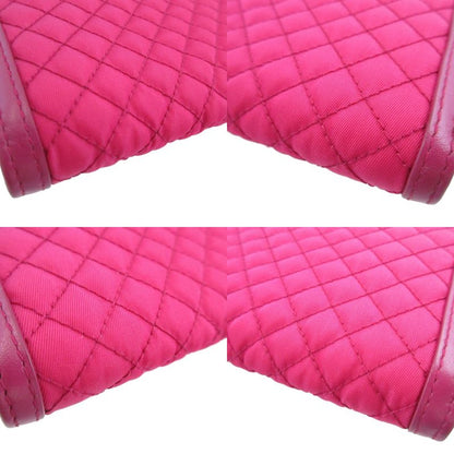 Prada Quilted Nylon Pink L Shaped Zipper Long Wallet 1042 Prada