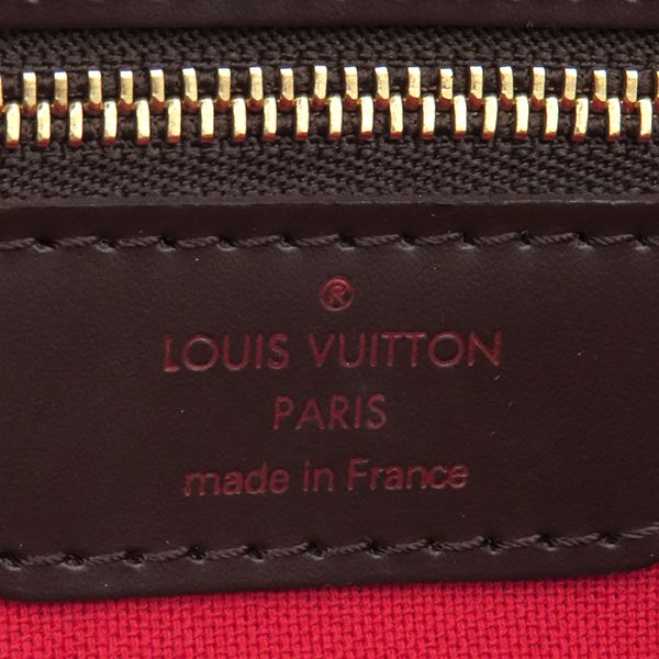 Louis Vuitton Tote Bag Chelsea Damier Canvas Damier Ebene Gold Hardware Brown