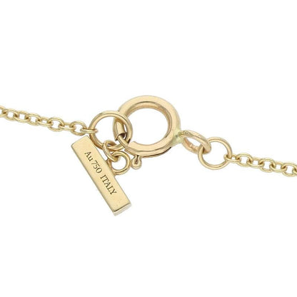 Tiffany & Co T TWO Circle 18K Yellow Gold Diamond Turquoise Necklace Men's