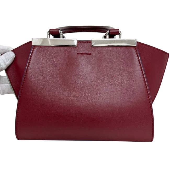 Fendi 2way Bag Petit Trois Jour Bordeaux 8bh333