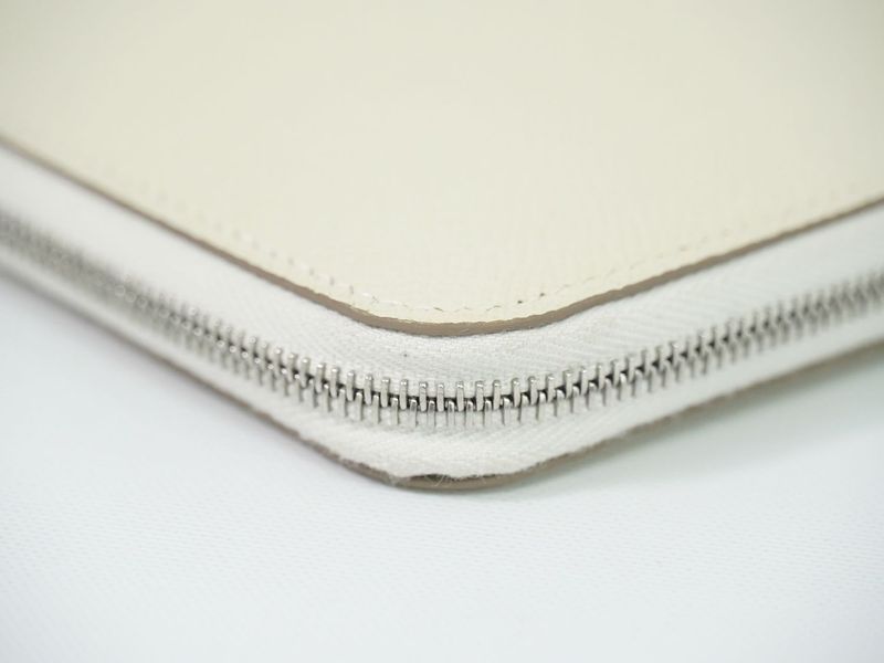 Authentic Hermes Azap Silk Inn Round Zipper Long Wallet U Engraved 2022 Leather