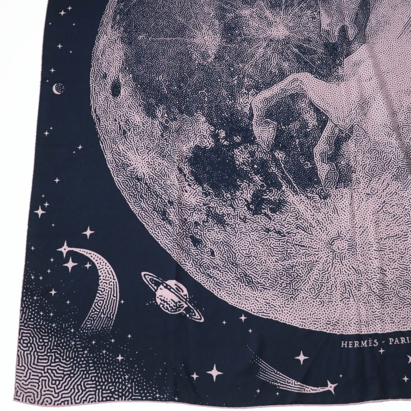 Hermes Carre Geant Clair DE LUNE Cles De Lune Cashmere Silk Large Scarf /