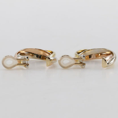 Cartier Trinity 3-color Loop 18K Gold (YG X PG X WG) Ladies 20.1g Earrings