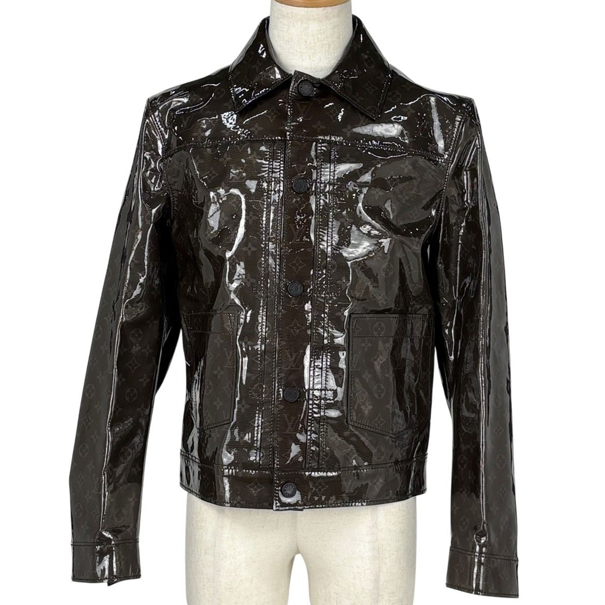 Louis Vuitton Monogram Eclipse Glaze Jacket Logo Cowhide