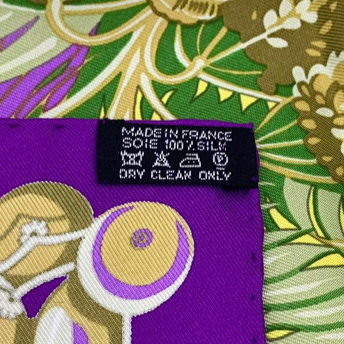 Hermes Carre 90 Mythiques Phoenix Silk Scarf Purple — view 9