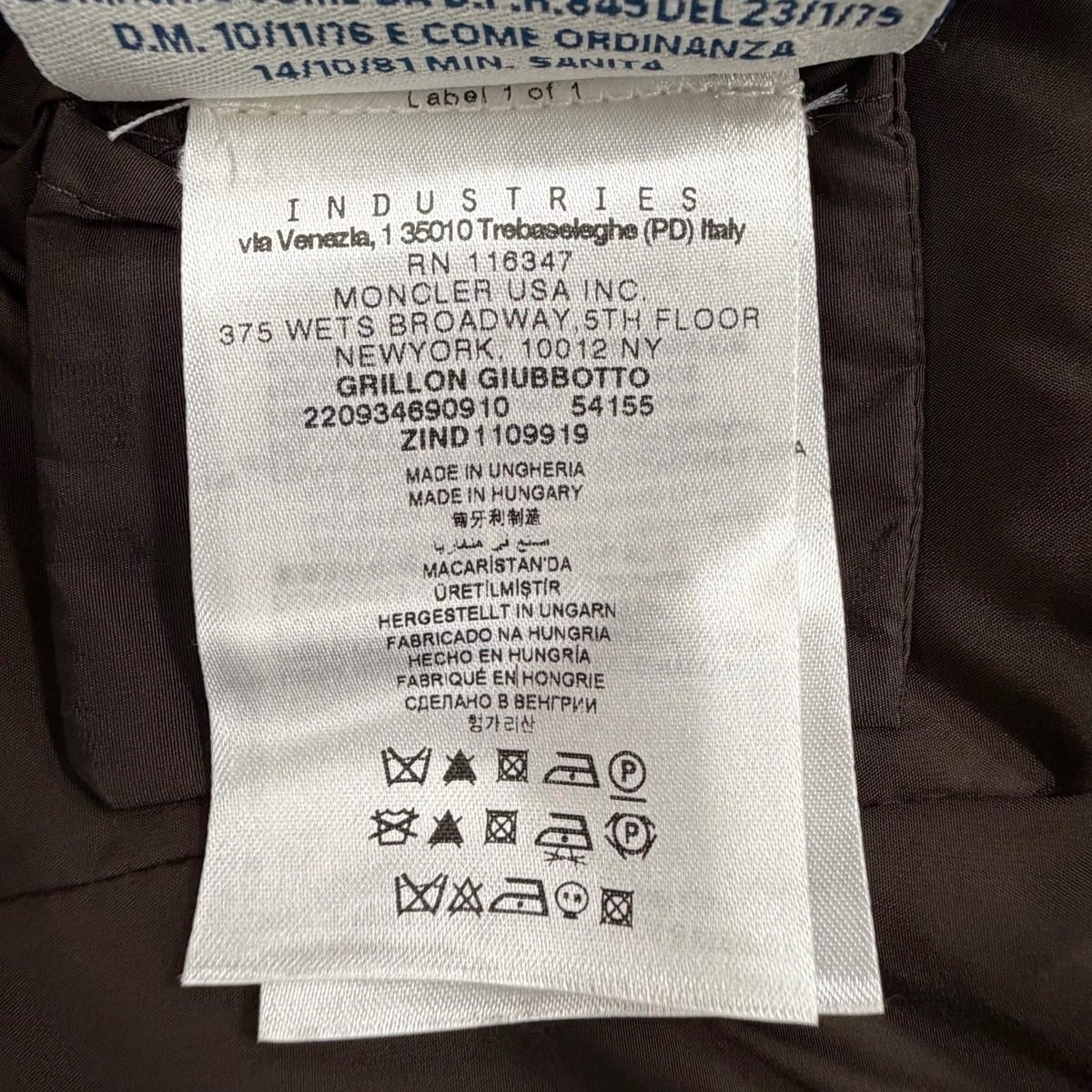 Moncler Grillon Makiko Takizawa Leather Toggle Button Comfortable Down Jacket — view 11