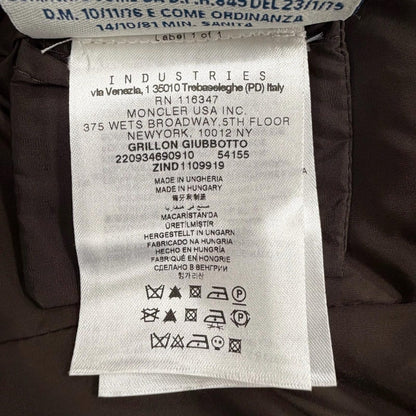 Moncler Grillon Makiko Takizawa Leather Toggle Button Comfortable Down Jacket — view 11