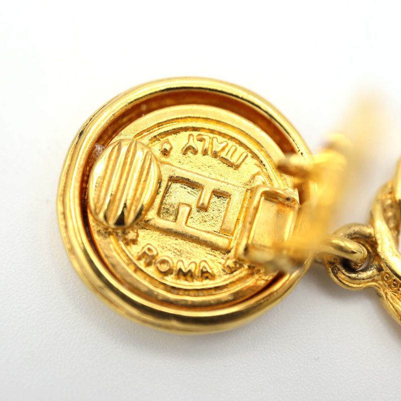 Fendi Earrings Accessories Gold Color Women Maki145