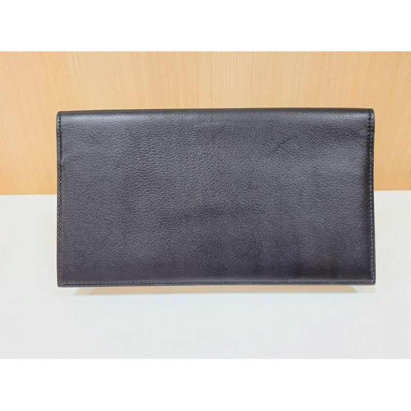 Hermes Mc2 Fleming Bifold Long Wallet Black Engraved — view 2