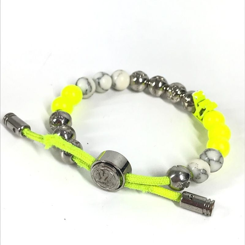 Louis Vuitton Bracelet Monogram Beads Metal Yellow