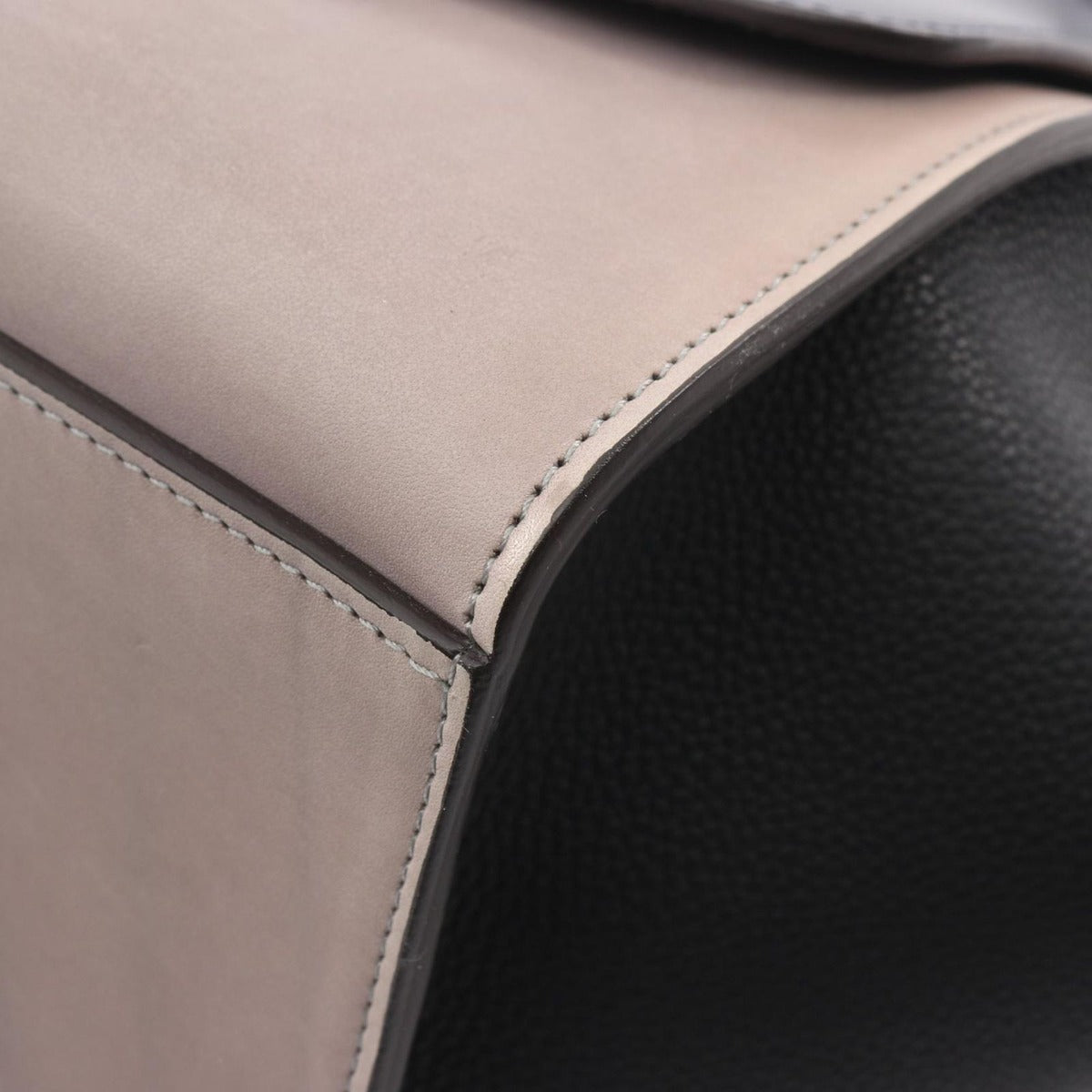 Celine Handbag Trapeze Small Navy Black Grey Leather Gray. — view 6