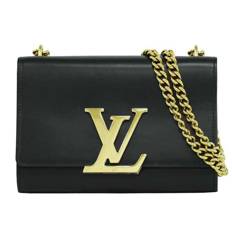 Authentic Louis Vuitton LV Pochette Louise MM Calf Leather Shoulder Bag