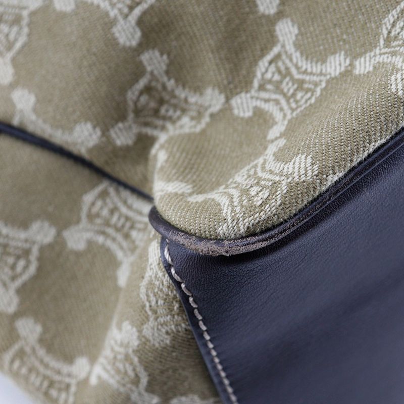 Celine Boogie Bag Macadam Canvas Khaki Women's Handbag