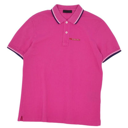 Prada Polo Shirt Short Sleeve Short Sleeve Deer Logo Cot
