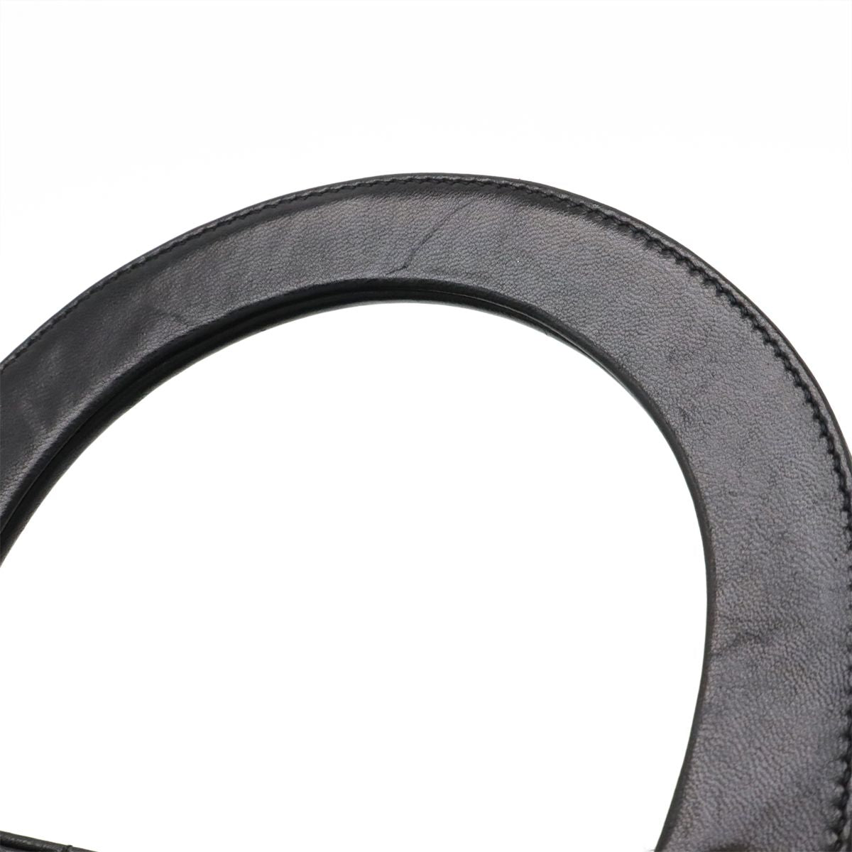 Christian DIOR Lady Dior Cannage Handbag Tote Bag Lambskin Leather Black Black