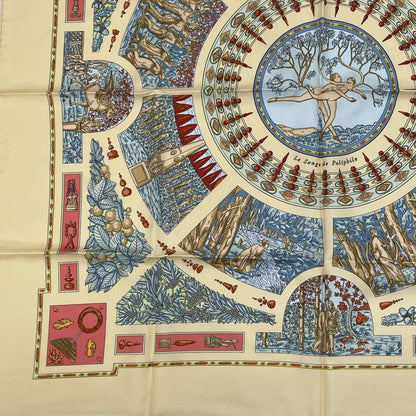 Hermes Scarf Carre 90 Polyfill Dreaming Beige