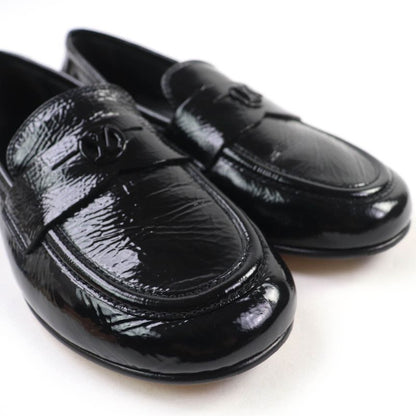 Louis Vuitton Soho Line Patent Leather Loafer Black 35.5 With Box And Storage
