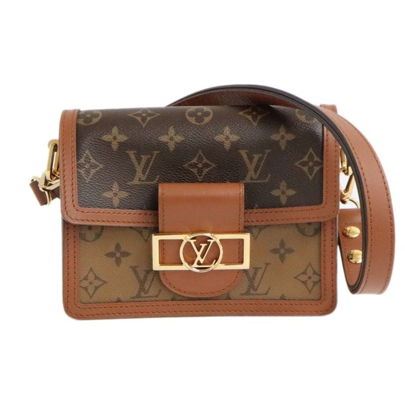 Louis Vuitton Monogram Reverse Dauphine Mini Shoulder Bag Brown