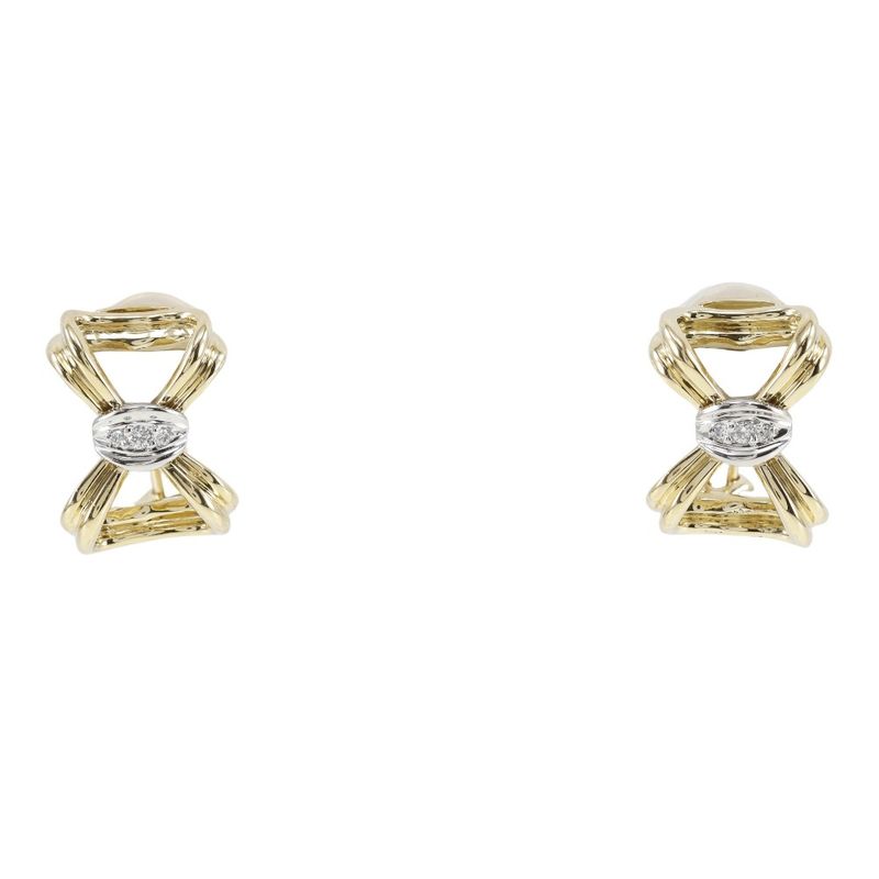 Tiffany & Co Pt950platinum × 18K Yellow Gold × Diamonds Ladies 12.4g Earring
