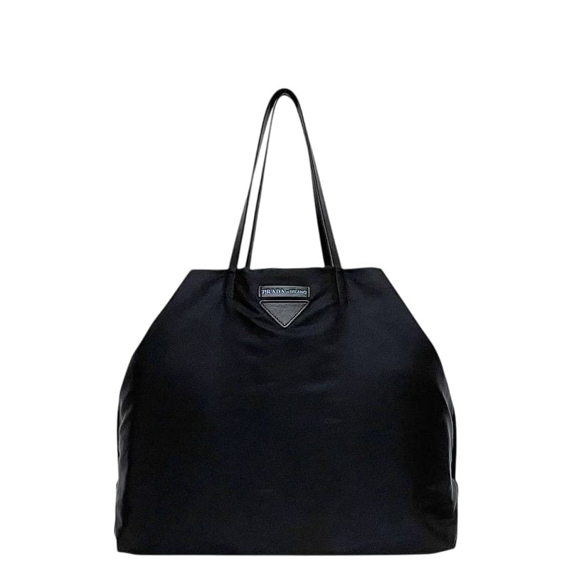 Prada Tote Bag Black Nero Nylon Leather 255