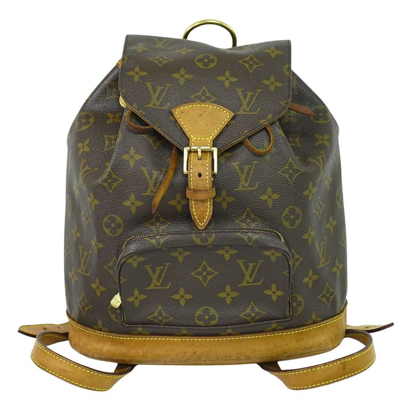 Authentic Louis Vuitton LV Montsouris MM Backpack Sac Backpack Monogram Brown