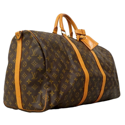 Louis Vuitton Boston Bag Monogram Keepall Bandouliere 55 Brown — view 2