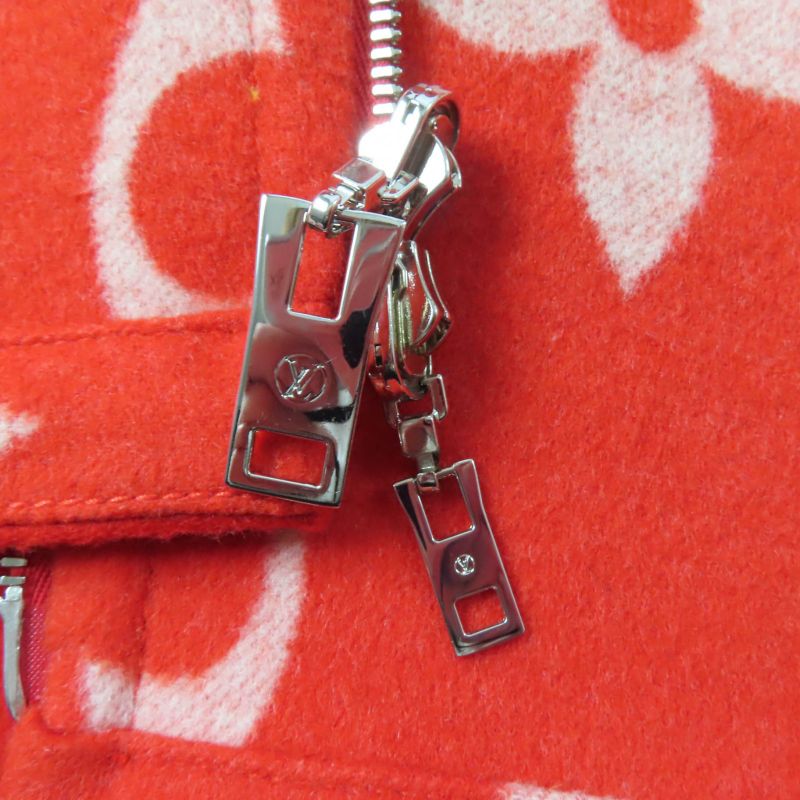 Louis Vuitton 22SS Wool Silk Blend Reversible Giant Monogram LV Logo Leather