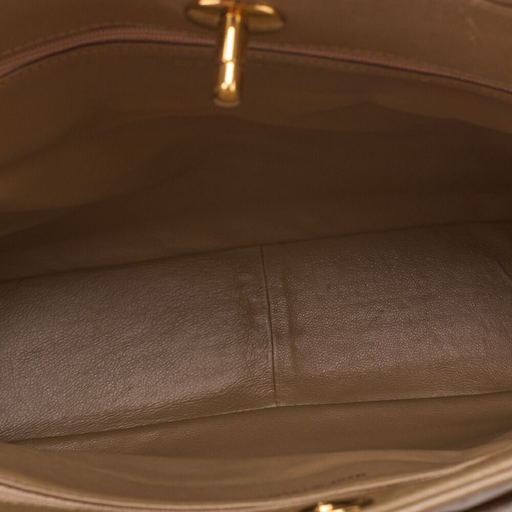 Chanel Matelasse Turnlock Decacoco Handbag In Lambskin Beige With Gold Hardware