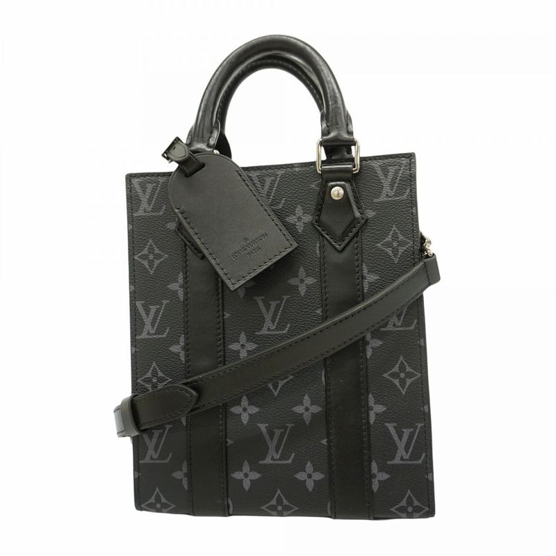 Louis Vuitton Handbag Monogram Eclipse Sac Plastic MINI M46453 Black 2-way Bag