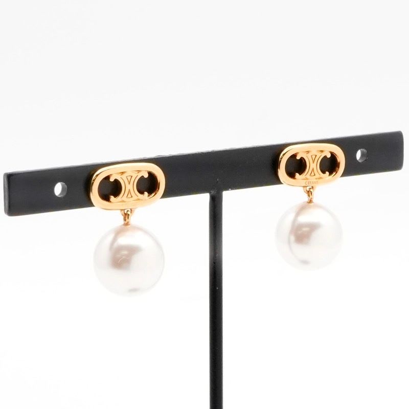 Celine Earrings Earring Gold Triomphe