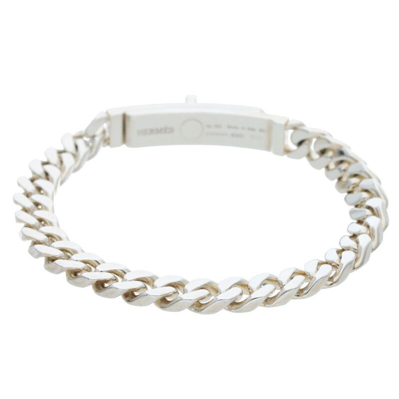 Hermes Kelly Grumet Silver Bracelet Men's