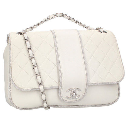 Chanel Elementary Chic Flap Lambskin Chain Shoulder Bag Women
