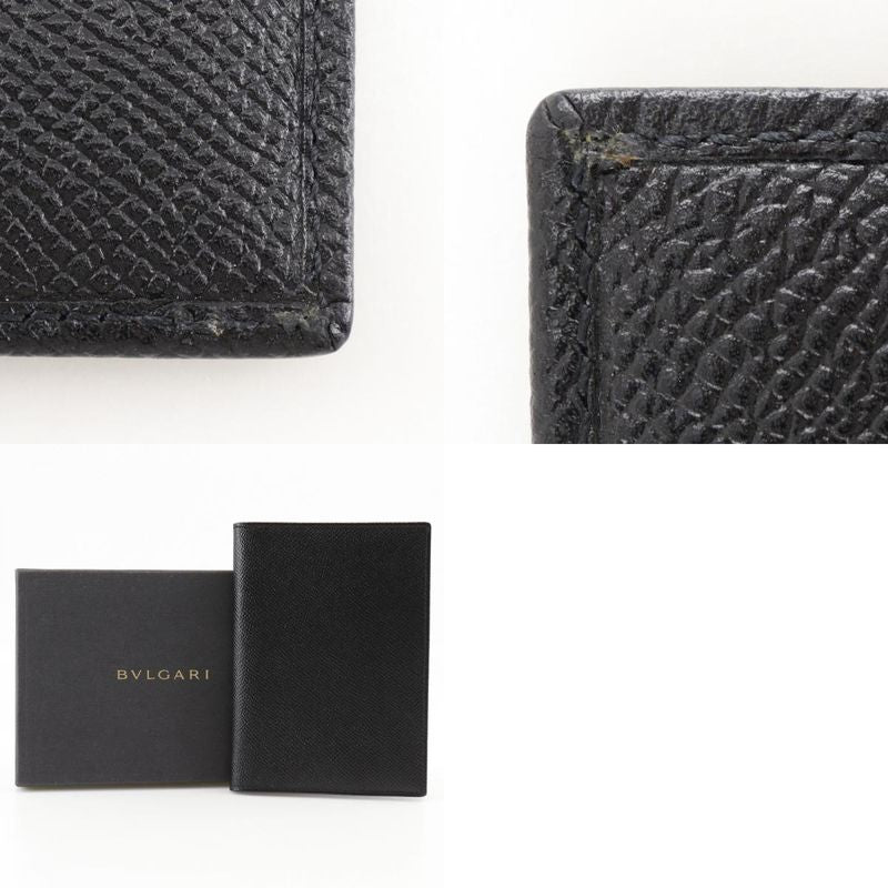 Bvlgari Leather Black Unisex Notebook Cabas