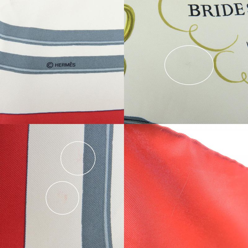 Hermes Scarf Carre 90 Silk Red Gold Gray Ceremonial Maitreya Apparel Women
