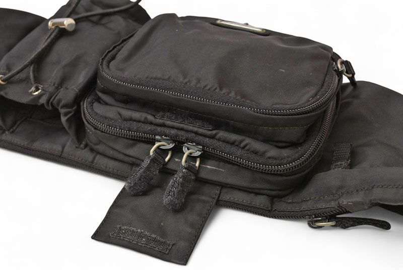 Prada Waist Bag Waist Pouch Body Bag Prada Nylon NERO Black Va0056 Men Women