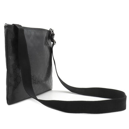 Gucci Shoulder Bag GG Imprime Shoulder Bag PVC Black Silver Hardware Black