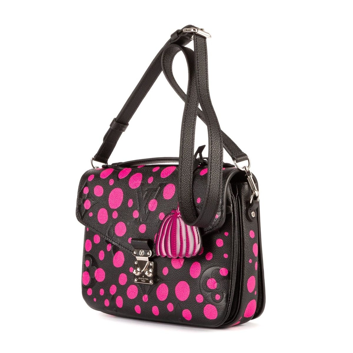 Louis Vuitton Limited Edition Yayoi Kusama Giant Pochette Metis Black Monogram — view 2