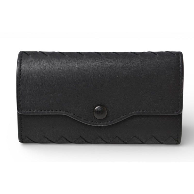 Bottega Veneta Key Case Ring Rows Intrecciato Nappa Black — view 2
