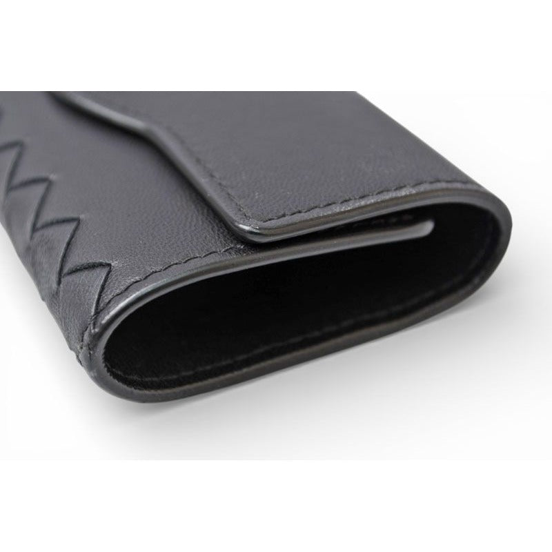 Bottega Veneta Key Case Ring Rows Intrecciato Nappa Black — view 8
